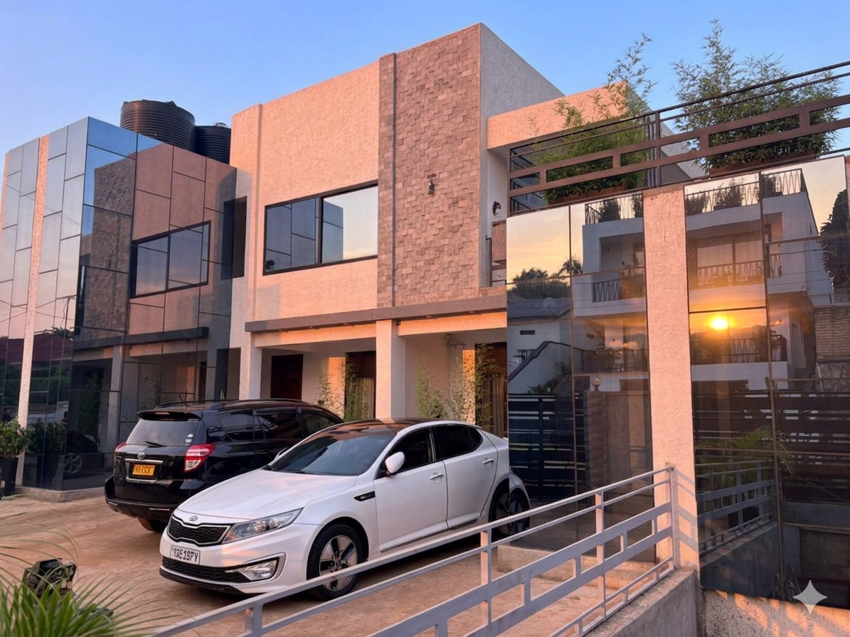 G+1 Residential Building - Pool View
